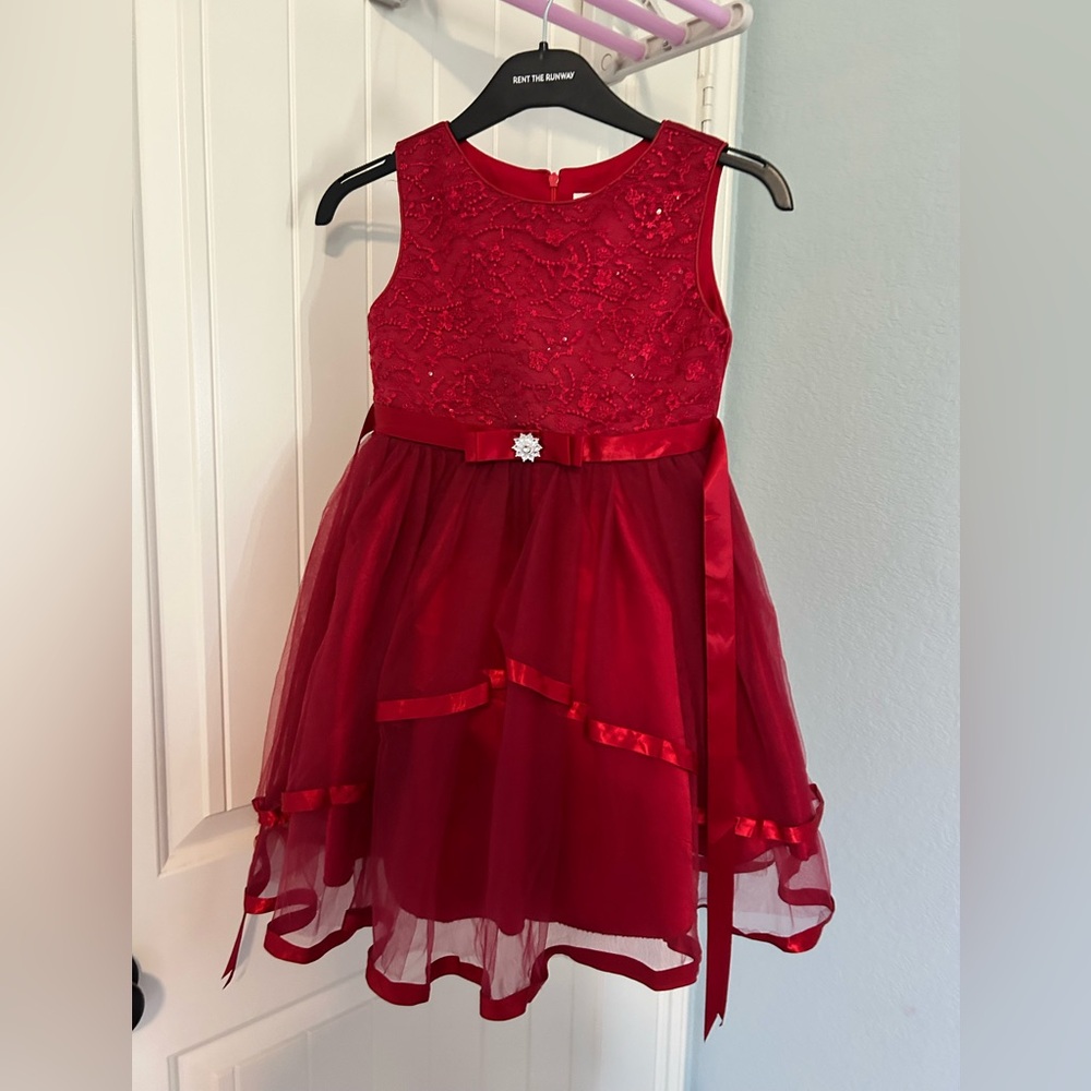Girls Red Formal Dress Sz 6